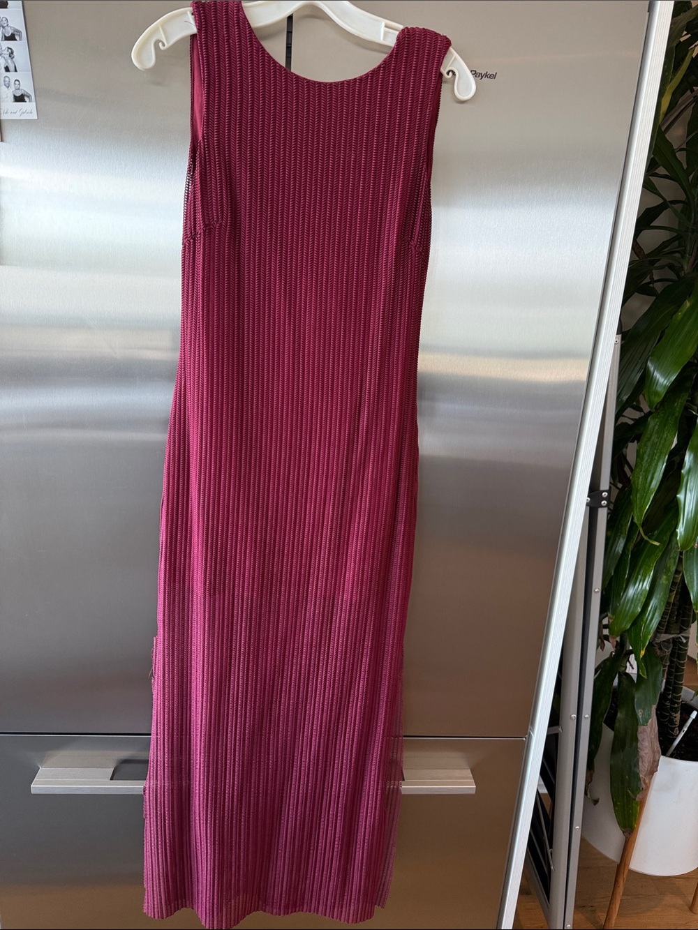 Lulu's Wine Ribbed Sleeveless Maxi Dress